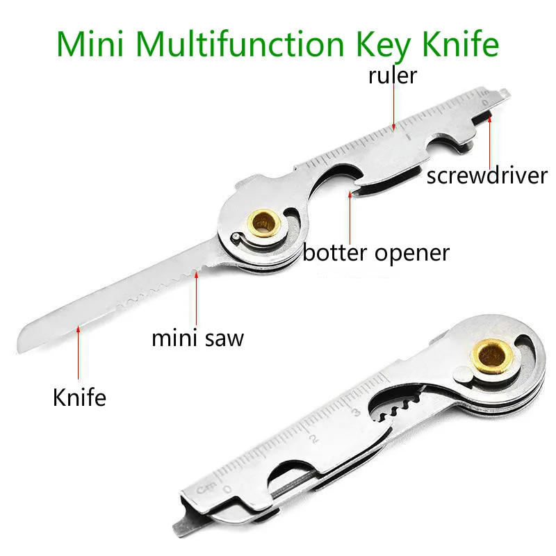 Брендовый мини-нож открывашка, многофункциональная отвертка, кольцевая Сумка-брелок для выживания, многофункциональный ключ Utili, Тактический комплект, повседневная Экипировка