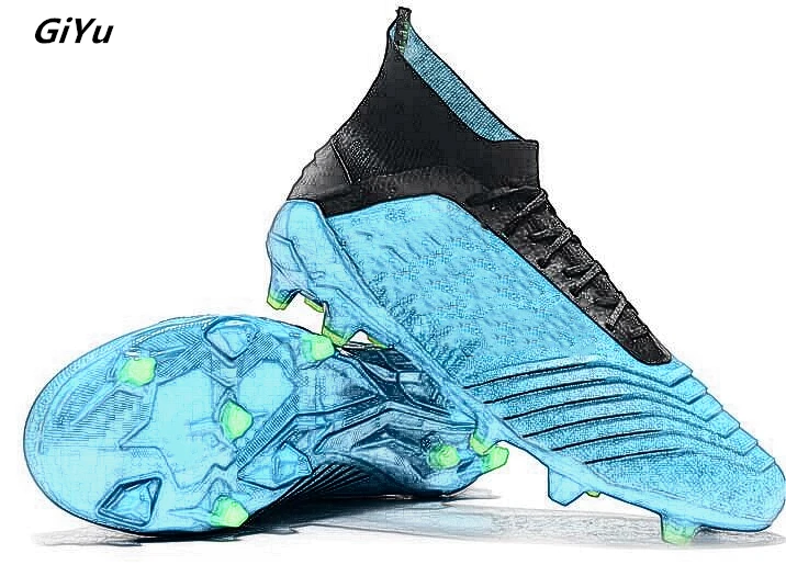

2019 Cheap Mens Soccer Shoes 18.1 FG High Ankle Soccer Cleats Professional Training Football Boots New Tacos De