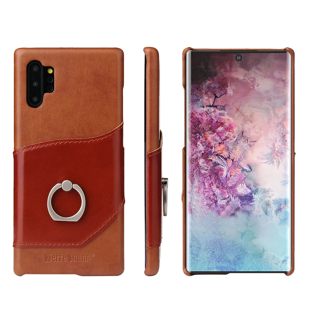 Для samsung Galaxy Note 10 Plus Note 10 чехол для задней крышки телефона протектор с слотом для карт и вращающимся кольцом держатель чехол с зажимом