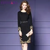 TESSCARA Autumn & Winter Women Luxury Embroidery Dress Female Elegant Office Pencil Robe Femme Retro Vintage Designer Vestidos ► Photo 1/6