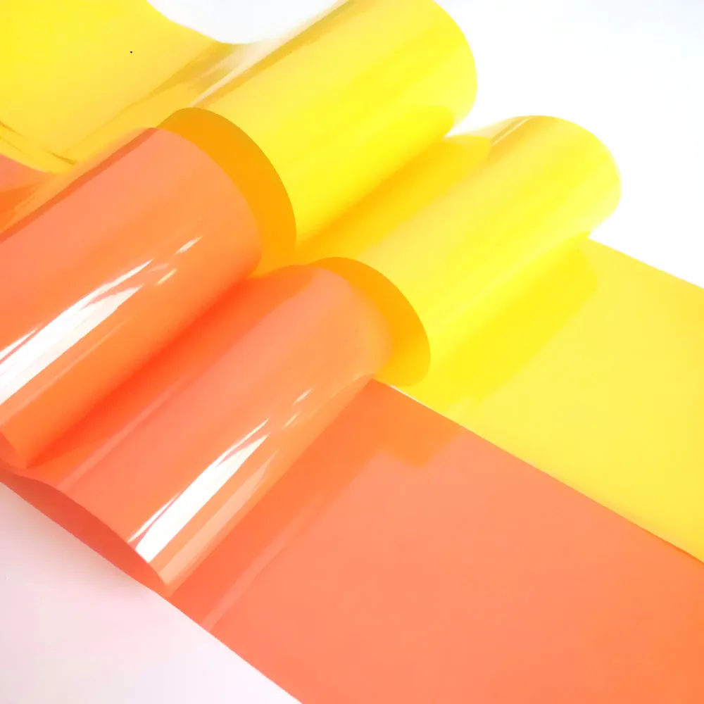 

100cm Macaron Bright Orange Nail Stickers For Design DIY Hot Bronzing Transfer Foils Yellow Decals Manicure Accessories