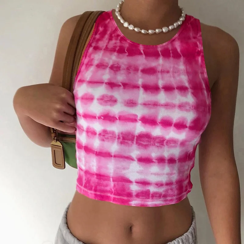 Tie Dye Casual Crop Tops Streetwear OC0174