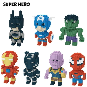 

Magic Blocks Super Heroes Spiderman Green Giant Thanos Model Connection Figures Assembling Building Bricks For Children Toys