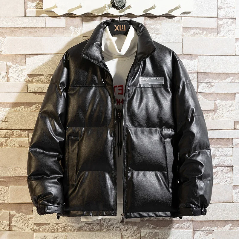

2021 Winter New Men’s Black Parkas Man Stand Collar Warm Thick Jacket Solid Color Fashion Casual Woman Parka Coat Clothing M-4XL