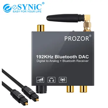 

eSYNiC 192kHz DAC Bluetooth Receiver Digital to Analog Audio Converter Audio Signal To Stereo Analog Signal for Home Theater
