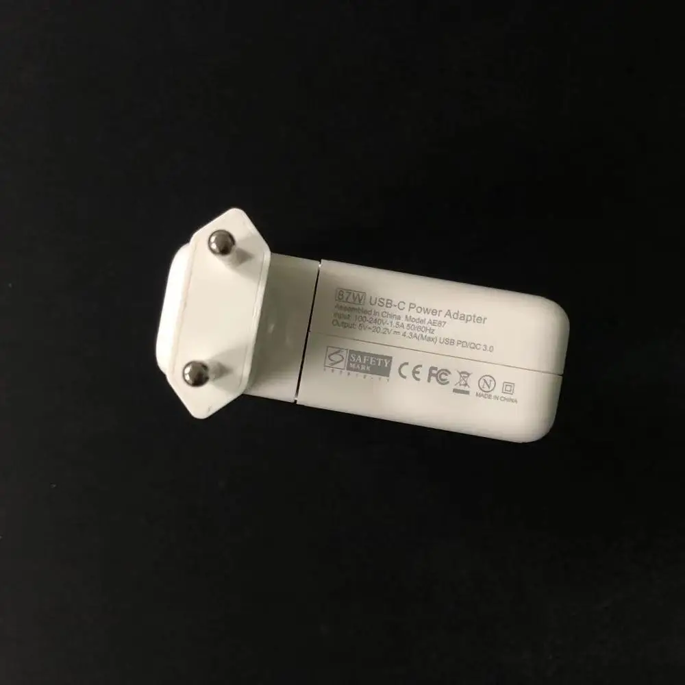 Konsmart 87W PD Charger for Apple 15 inch Macbook Pro iPad mini iPhone 11 XR XS Max USB TypeC Laptop Power Adapter Fast Charging