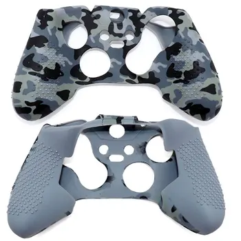 

2020 Anti-fall Studded Silicone Rubber Skidproof Skin Camouflage Case For Xbox One Elite Controller With 2 Handles Caps Grips