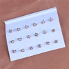 12/ 9 Pairs/Set Women's Pearl Flower Crystal Studs Earrings Girls Elegant Rose Flower Heart Ear Jewelry Gift ► Photo 3/6