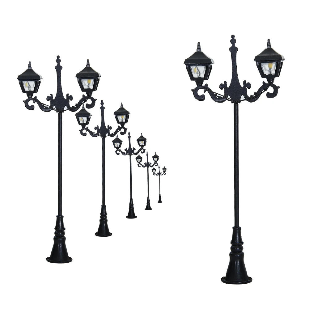 Getdoublerich Spoorweg Lantaarnpaal Model,8 STKS HO Schaal LED Yard