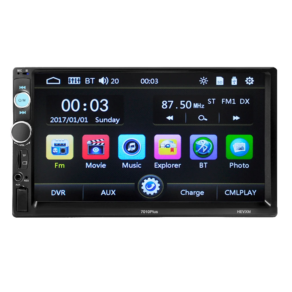 7' Universal Car Radio HD Autoradio Multimedia Player Durable Touch Screen Auto audio Car Stereo MP5 Bluetooth USB TF FM Camera 