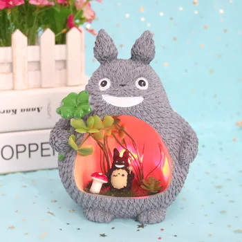 

Creative Totoro Resin Night Light with Star Light Money Piggy Bank Night Lamp Home Decor Valentine Kids Xmas Birthday Gift