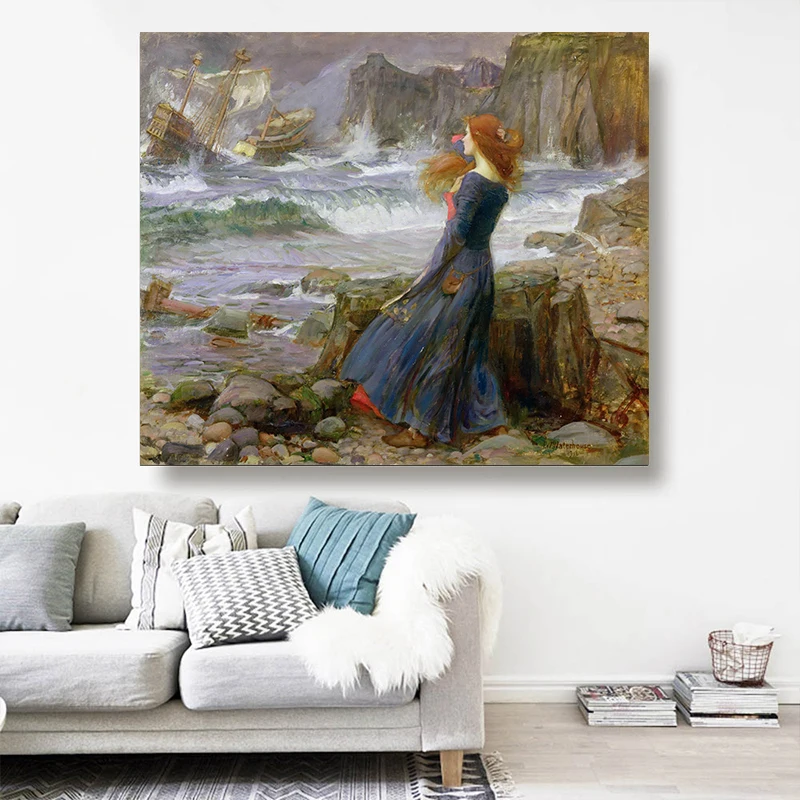 Цитон Вильям Waterhouse Miranda Миранда-Буря Canvas Холст Картина маслом всемирно известное