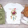 Women 2022 Summer Short Sleeve Dream Feather Fashion Print Lady T-shirts Top T Shirt Ladies Womens Graphic Female Tee T-Shirt ► Photo 2/6