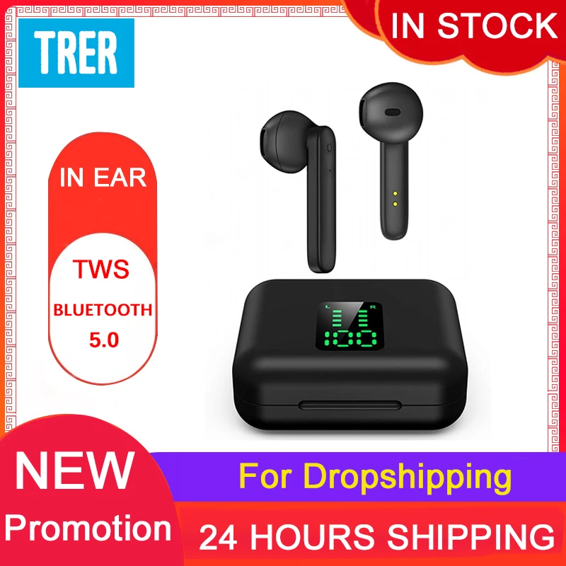 Беспроводные наушники TRER Hi Fi Bluetooth голосовой помощник Tws 5 0 шумоподавление auriculares