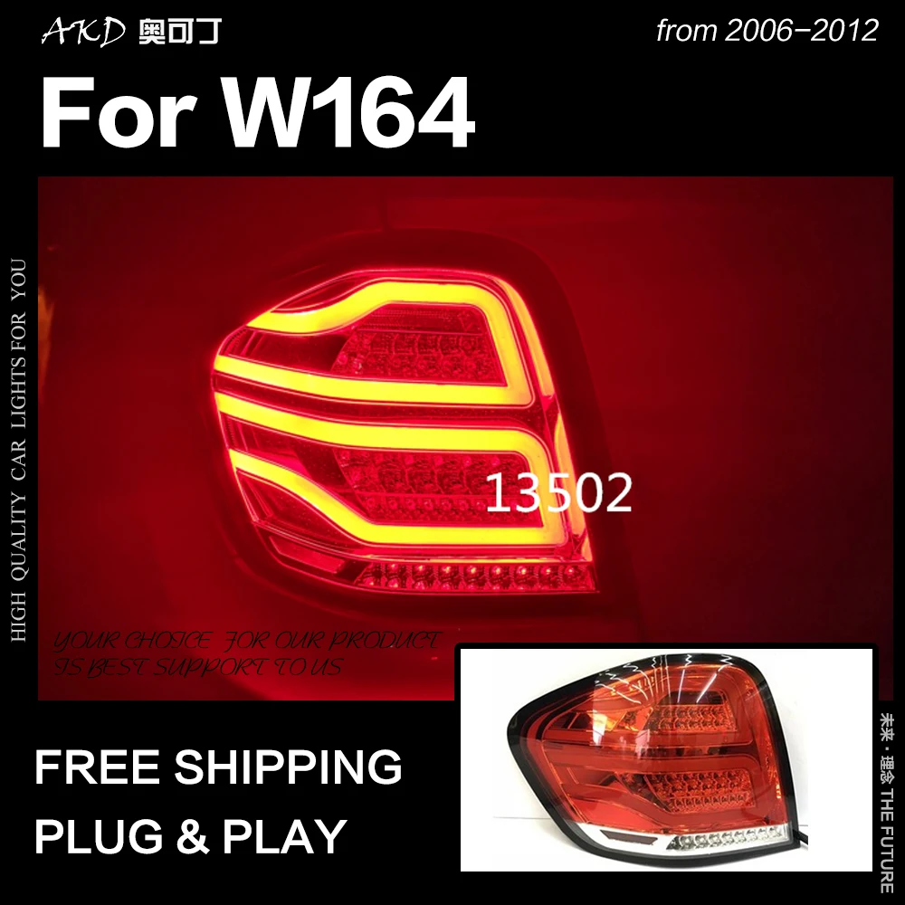 

AKD Car Styling for Benz W164 Tail Lights 2006-2012 ML350 ML400 ML500 LED Tail Lamp DRL Signal Brake Reverse auto Accessories