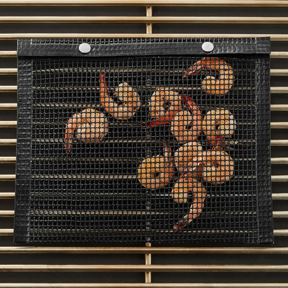 8d, Mesh Grilling Bag Outdoor Picnic Tool Bolsa De Barbacoa Reusable Easy to Clean Non-Stick BBQ Bake Bag Party Tools