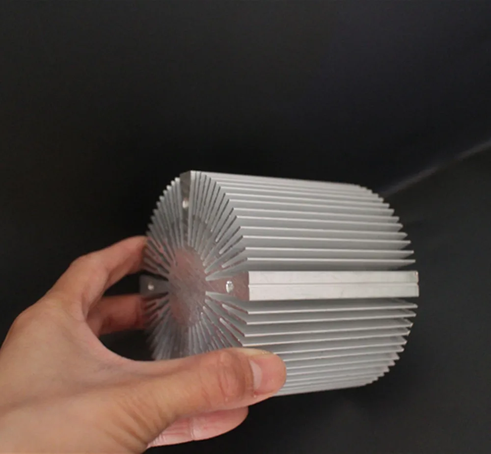 Aluminium 90*80mm Round Shape Heatsink for 100W High Power LED Bead Surface inner 4 Holes