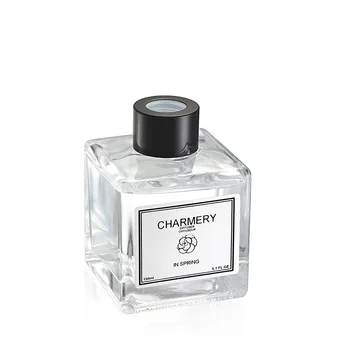 

5pcs 100ml Square Aromatherapy Glass Bottle Rattan Fragrance Diffuser Bottle Scent Volatilization Glass Container for Home Decor