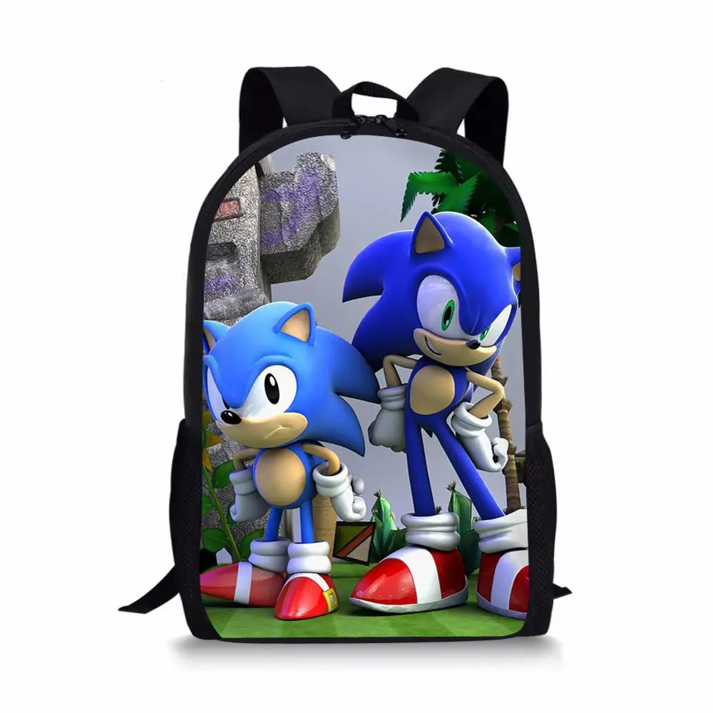 

HaoYun Children's Backpack Hot Game Sonic Hedgehog Pattern Students Backpack Cartoon Design Toddler Boys Girls School Book Bags