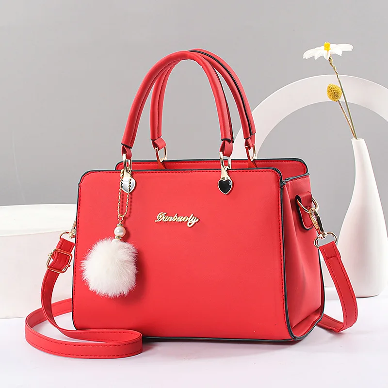 Bridal bag 2023 new female bag Korean version of simple style one-shoulder diagonal bag female bag solid color fashion handbag