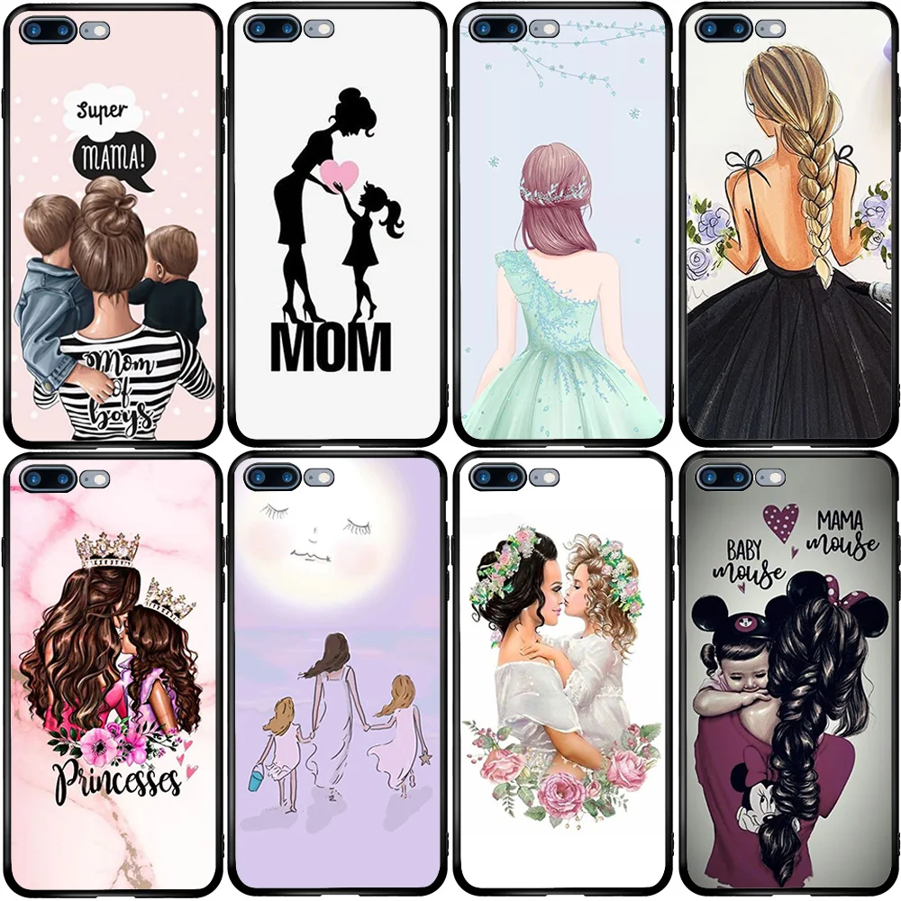 Phone Case for Samsung A5 A6 A7 A8 A10 A20 A30 A40 A50 A60 A70 A80 A90 J3 J4 J5 J6 J8 Plus Черные и коричневые волосы для