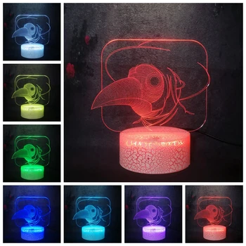 

Woodpecker Insect Design Cartoon Lamp KID Bedroom Animal Duck Rabbit Unicorn Creative Decor Night Light 3D LED Shine Colorful