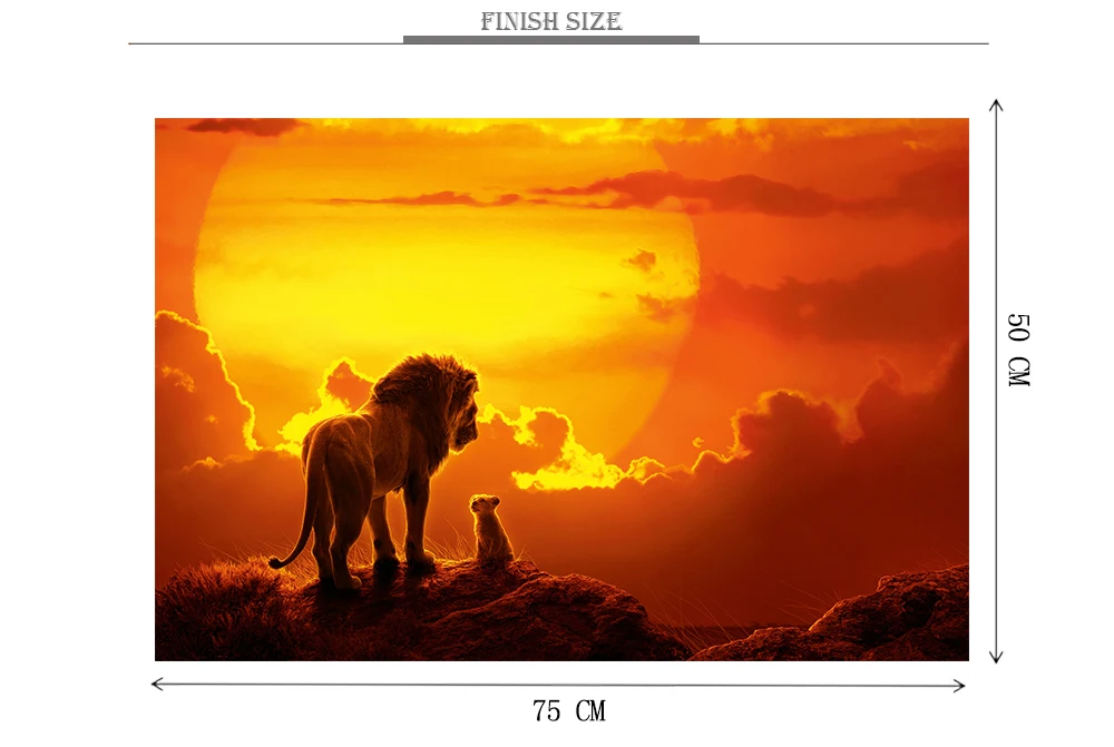 MOMEMO Mufasa Simba Пазлы деревянные пазлы для взрослых 1000 штук животные фильмы головоломка игрушка Король Лев головоломки игры для детей