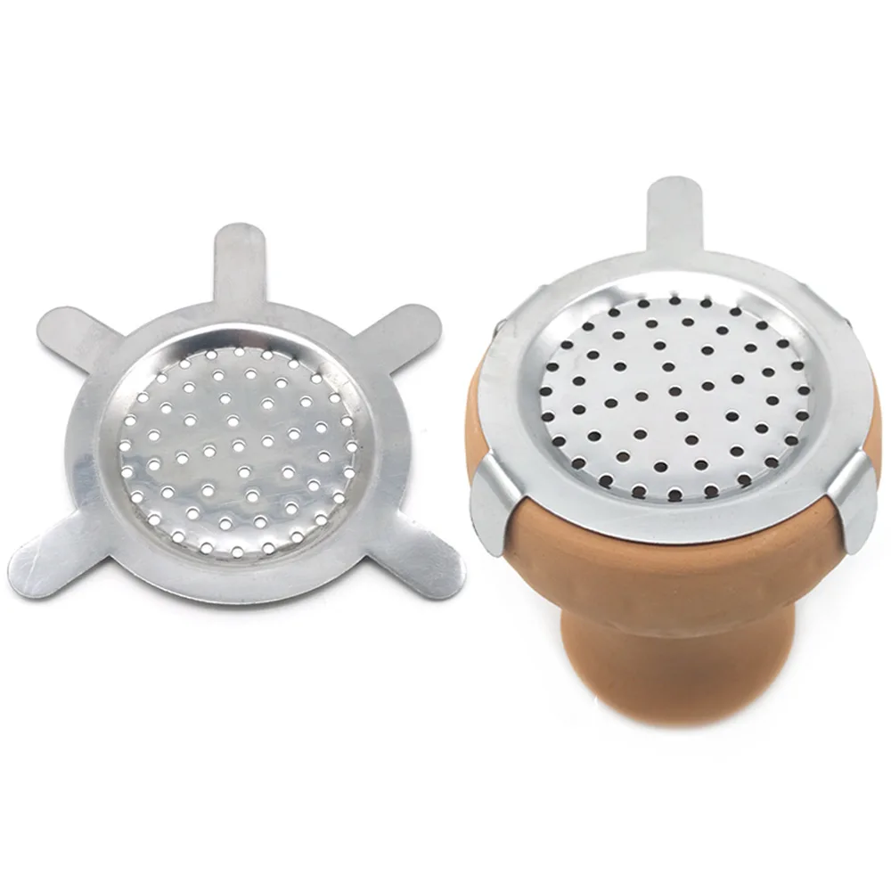 Simlpe Metal Hookah Charcoal Holder With Hole Silver Metal Screens