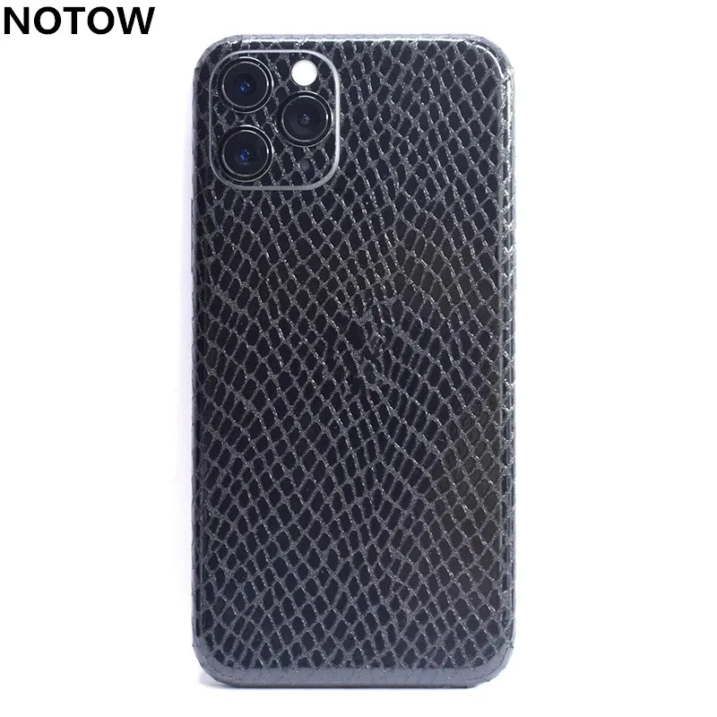 Snakeskin grain NOTOW 3D соты dot кожа ПВХ стикер обёрточная бумага кожи мобильный назад паста Защитная пленка для iPhone11/11pro/11 promax/X/XR/8 6plus - Цвет: Snakeskin grain