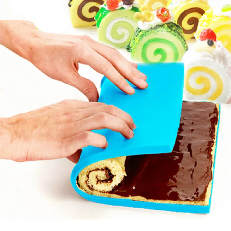 Кондитерские инструменты швейцарские рулонные коврики силиконовые 1 шт. подкладка для торта коврик для выпечки торт рулоны формы кухонные аксессуары антипригарная