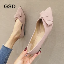 Новинка года; модные черные женские туфли на плоской подошве с острым носком и бантом-бабочкой; удобные тонкие туфли на мягкой подошве; Женская рабочая обувь; zapatos mujer