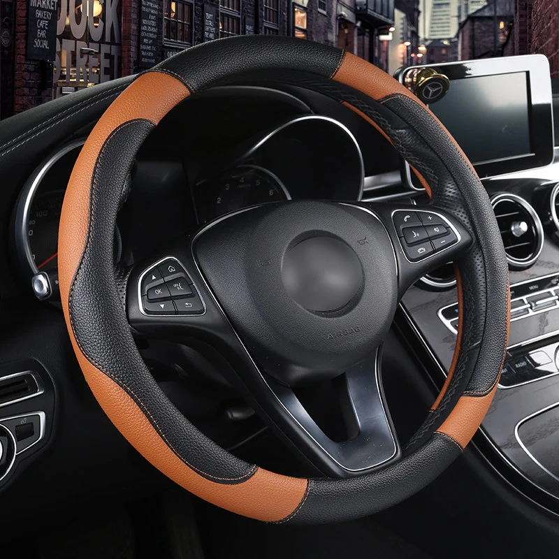 

Leather Car Steeting Wheel covers For Chery all models QQ3 QQ6 Ai Ruize A3 Tiggo X1 QQ A5 E3 V5 EQ1 Tiggo E5 A3 auto accessories