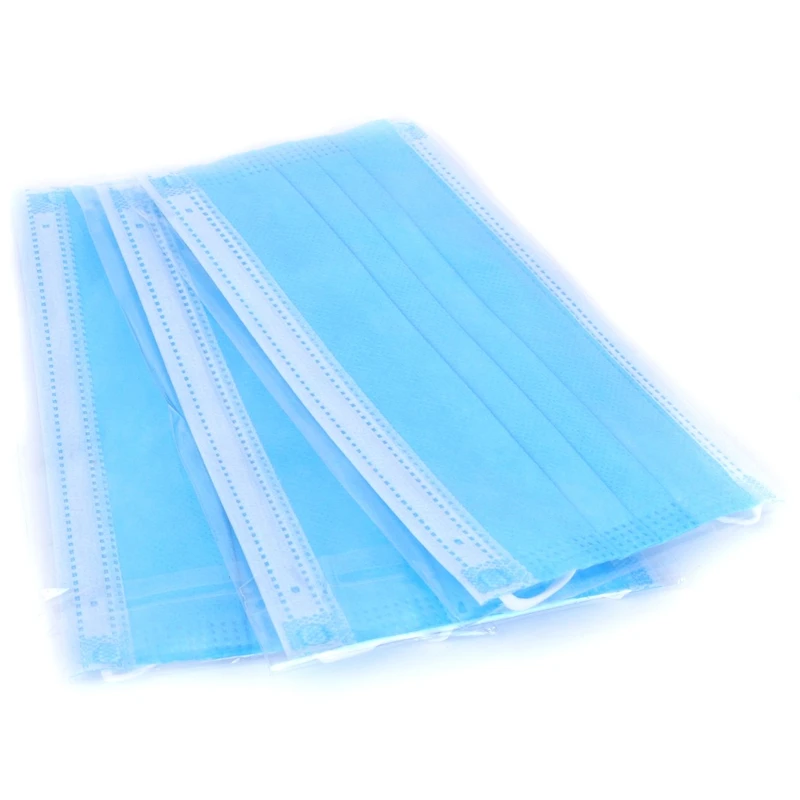 

50 Pcs Non Woven Disposable Face Mask 3 Layer Hanging Ear Dust Safety Elastic Facial Dust-Proof Masks