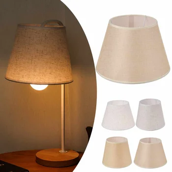 

E27 Art Deco Lamp shades for table lamps beige fabric lampshade round lamp shade modern style lamp cover for desk lamp 22/27cm