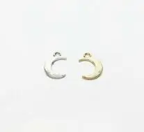 20pcs gold Eruifa Горячая блестящей 12 мм Луна 20 шт./пакет цинковый сплав DIY Подвески изготовления украшений собственными руками Сделай Сам 2 цвета - Окраска металла: 20pcs gold