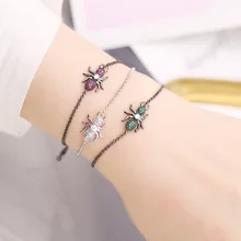 SWOUR Новая мода ювелирные изделия красочный кубический цирконий Муравьи Дизайн регулируемый браслет для женщин Высокое качество S601