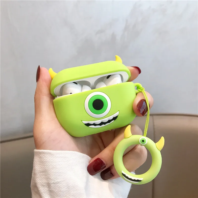 Чехлы для наушников с 3D милым мультяшным монстром коричневым медведем для Apple AirPods 3 Earpods AirPods Bluetooth AirPods3 силиконовый чехол Fundas