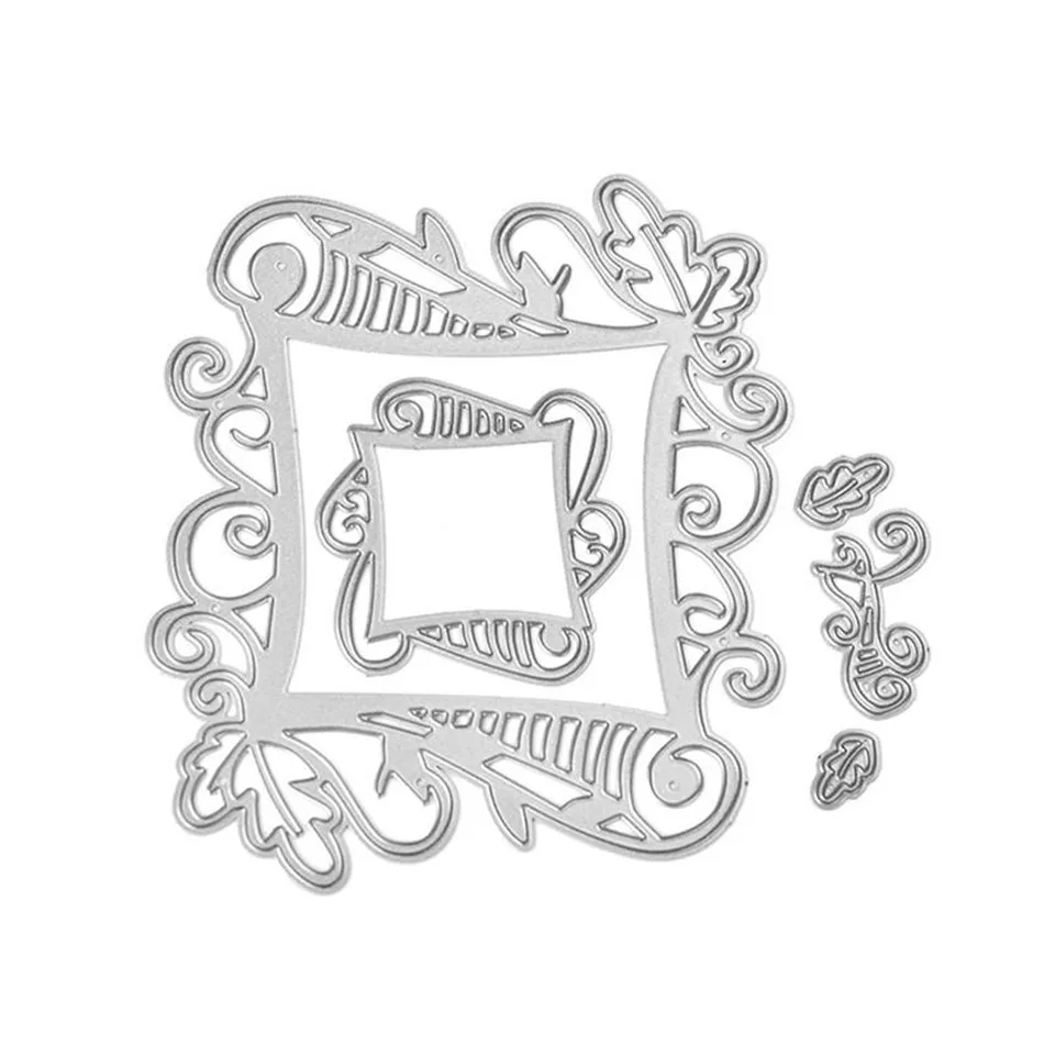 DiyArtsa кружевная Цветочная рамка металлические режущие штампы Новинка Крафтовая окраска Скрапбукинг альбом тиснение трафарет фон штампованный Резной декор