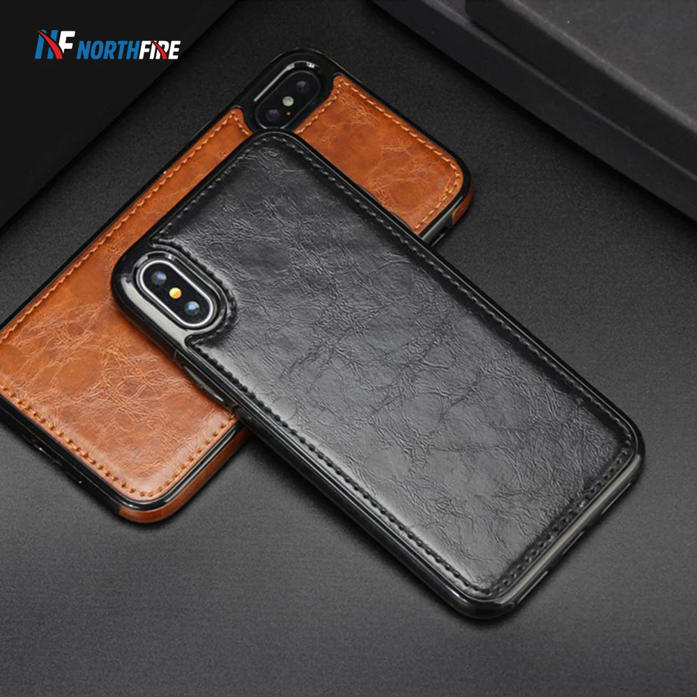 Magnetic PU Leather Case For iPhone 6 6S 7 8 Plus 5S 5 SE Magnet Retro Phone X 10 XS Max XR Soft Back Cover |