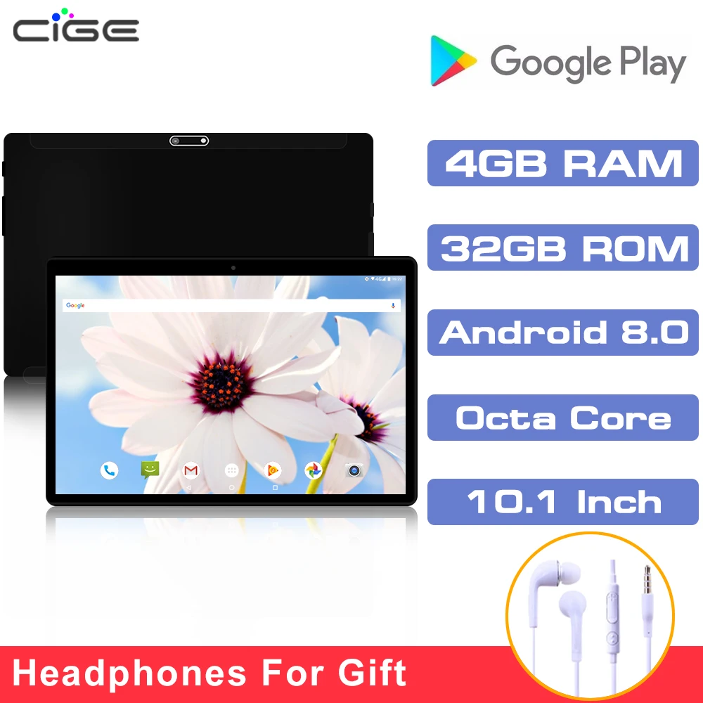 Планшет 10 дюймов Android 9 0 HD IPS экран Восьмиядерный процессор 4G поддержка двух