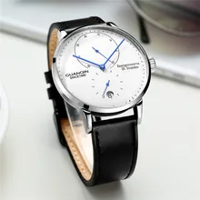 

GUANQIN 2022 Men's Watch Top Brand Mechanical Automatic Winding Luxury Men's Accessories Casual Leather Strap 50M Waterproof