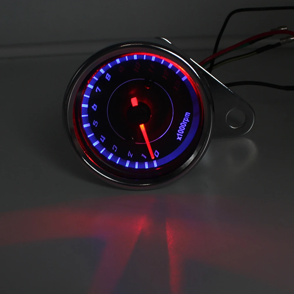 Светодиодный DC12V измерительный Скорость Мотоцикл Тахометр практичное бытовой Приспособления Мотоцикл Тахометр светодиодный универсальные аксессуары