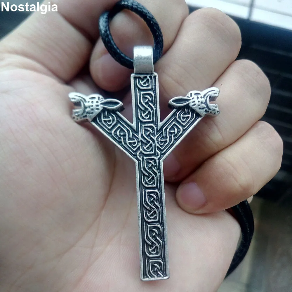 Викинг Волк Amulet Runic Rune Fehu норвежский талисман ирландские узлы ювелирные изделия