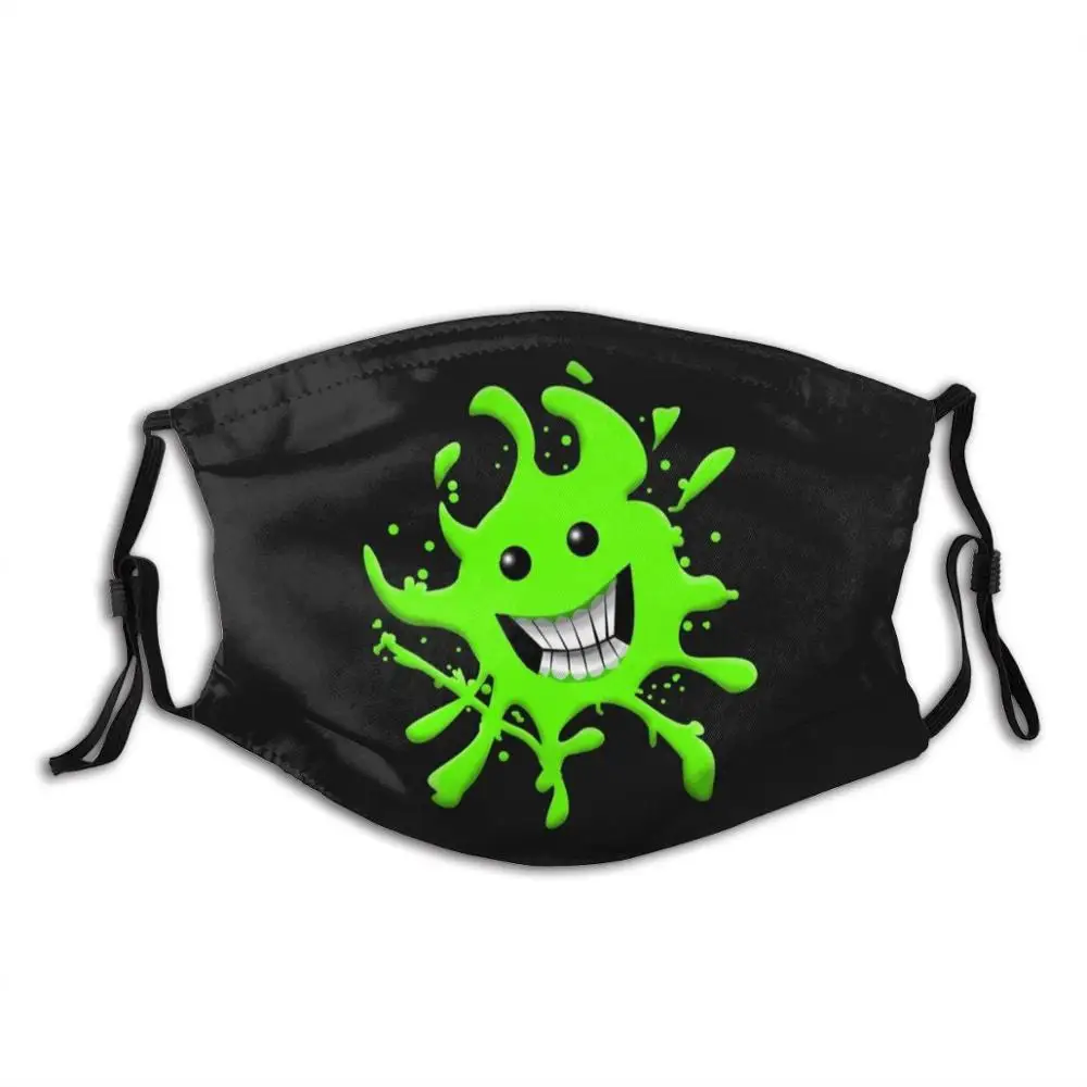 Splat Smile Funny Cool Cloth Mask Grin Cartoon Animation Comics Weird Manga Goo Snot Flem Gross Icky Slime | Аксессуары для одежды
