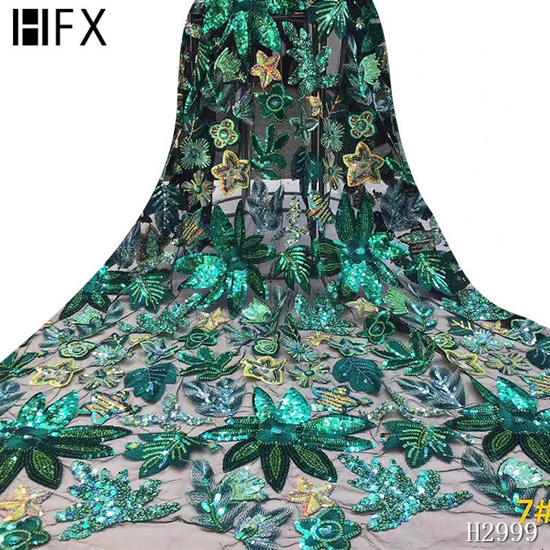 HFX 2019 кружевная ткань с блестками Высококачественная африканская французская