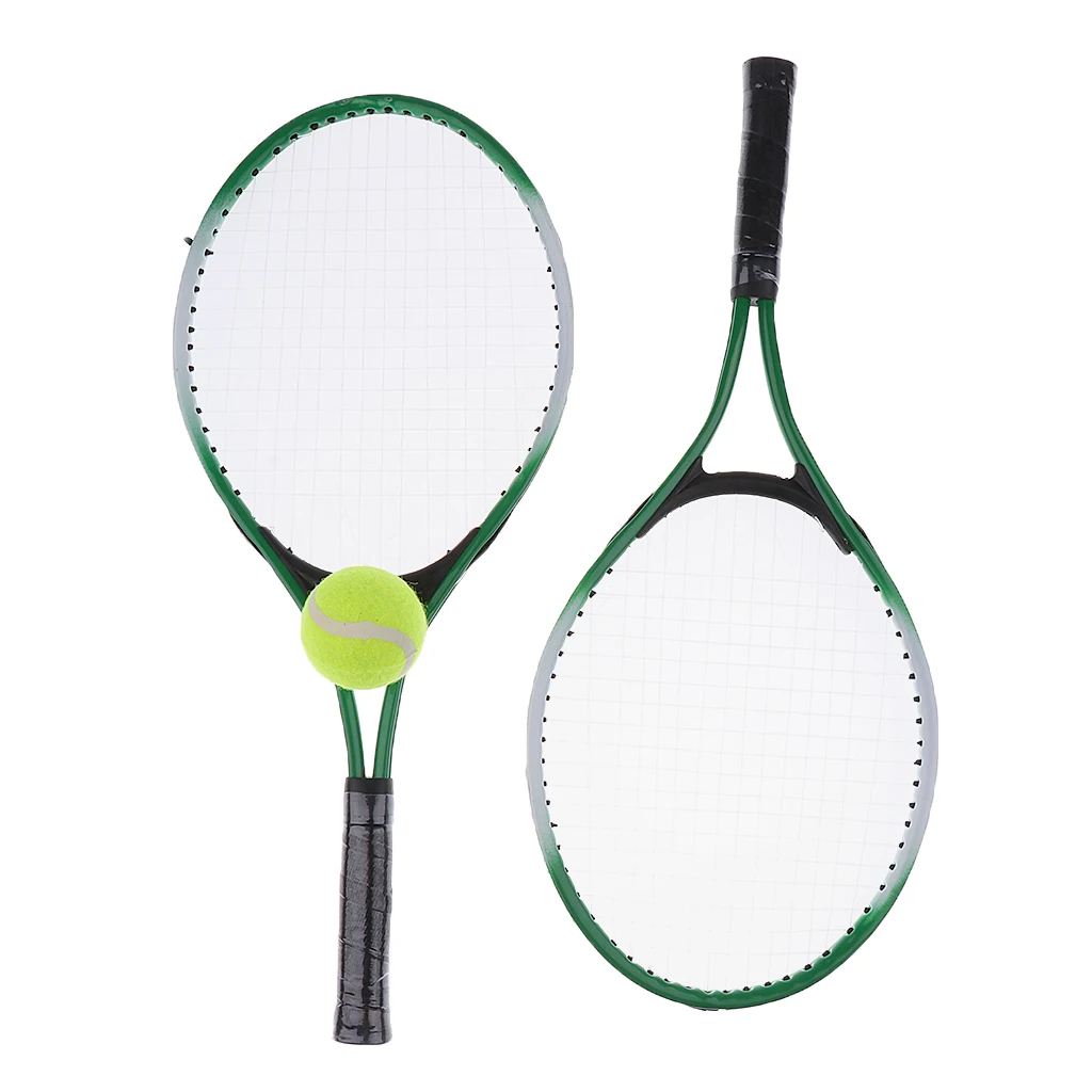Стильная Теннисная ракетка/ракетка с крышкой для детей/Детская тренировочная 21'' - Цвет: Зеленый