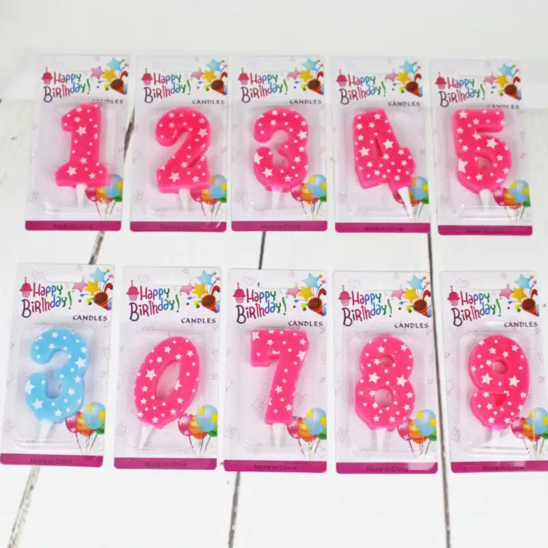 1 шт., лидер продаж, подарок на день рождения для детей, большие пятизвездные цифровые свечи, праздничные принадлежности, креативные романти...