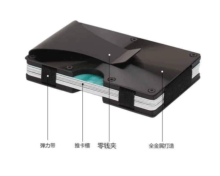 Чехол из нержавеющей стали для визиток Алюминиевый RFID xin yong ka he кошелек из алюминиевого сплава