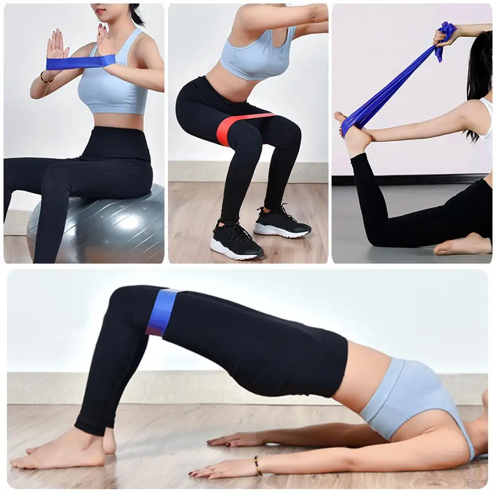 Elastic Natural Latex Tension Resistance Band Yoga Fitness Rubber Loop Muscle Bodybuilding Expander