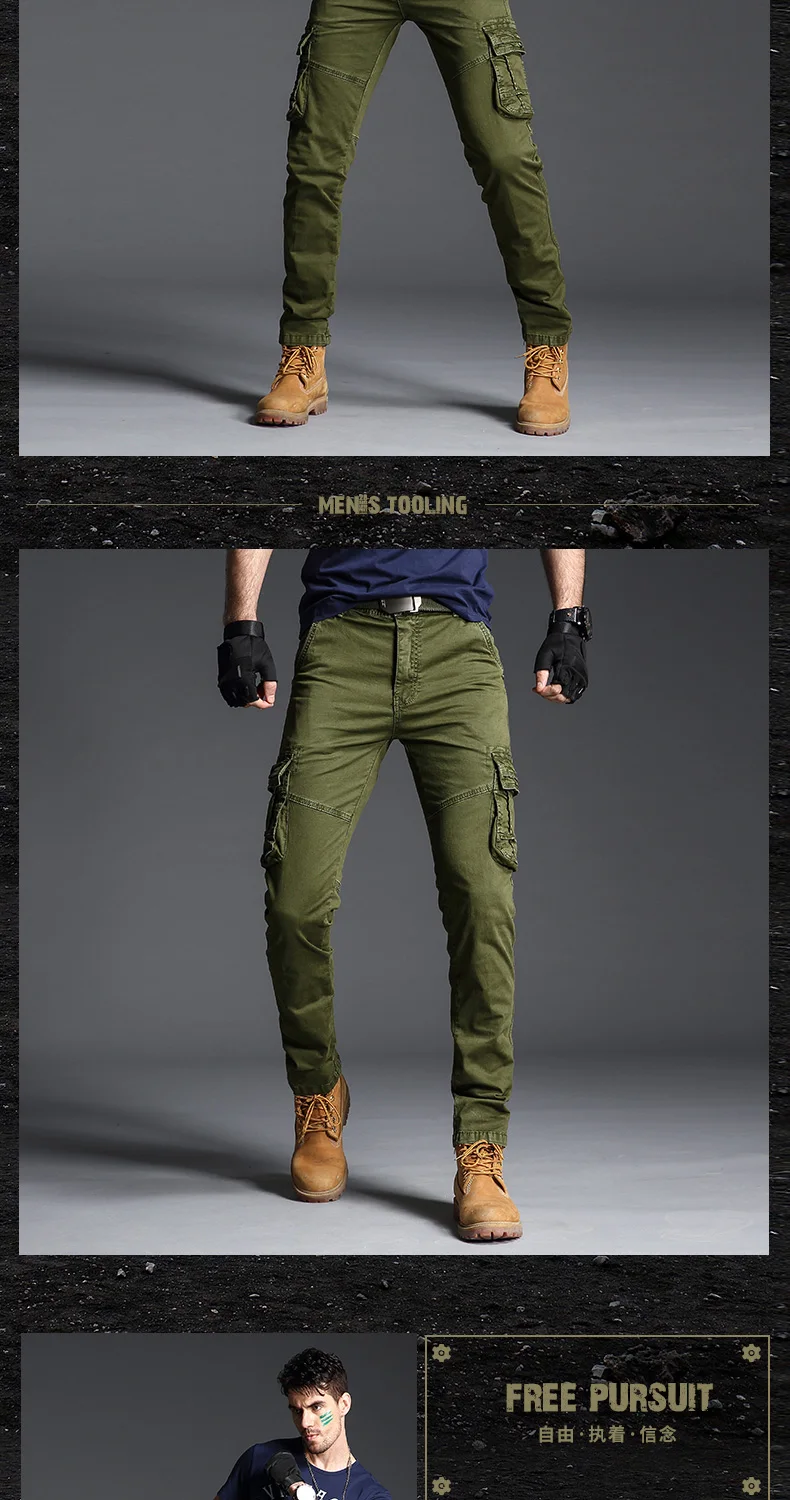 Осень зима мужские армейские брюки прямые длинные мужские брюки повседневные уличные тактические брюки мужские размера плюс Pantalon Cargo Homme